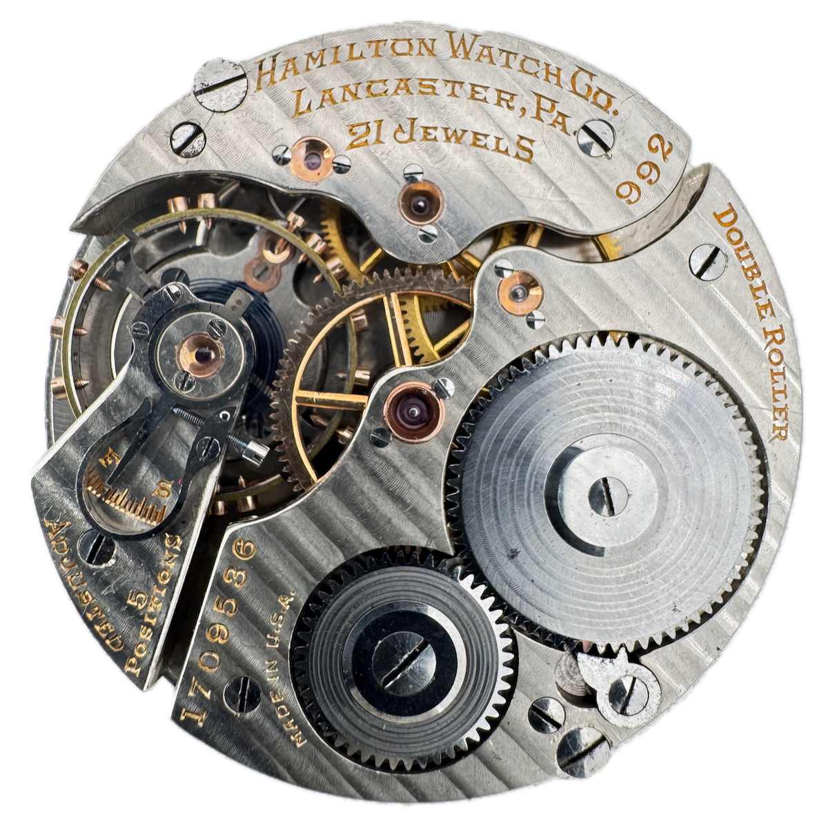 Antique 16s 1923 Hamilton 21j Mechanical Railroad Pocket Watch Movement 992 USA