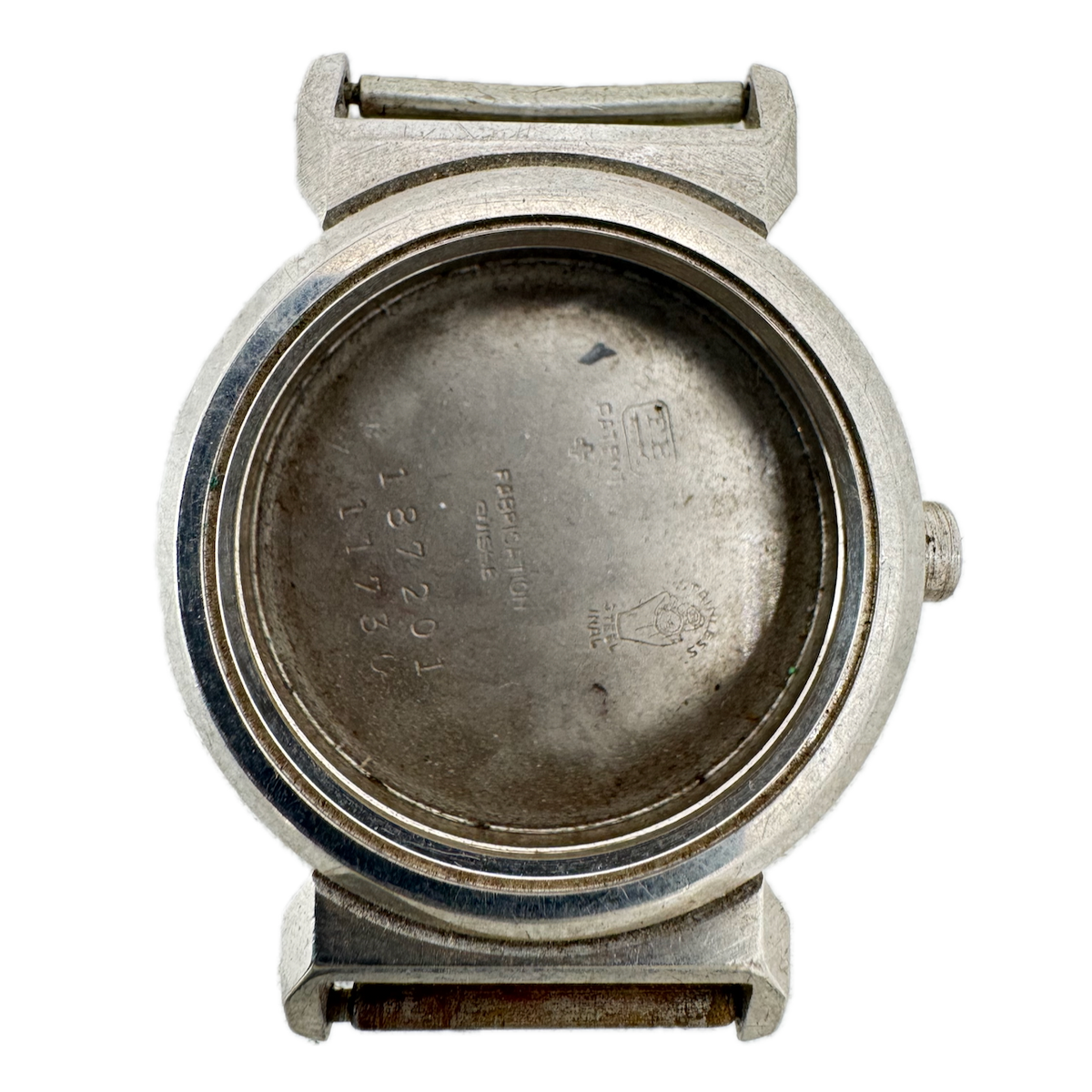 Vintage Movado Borgel Men's Wristwatch Case 28mm Stainless Steel Swiss