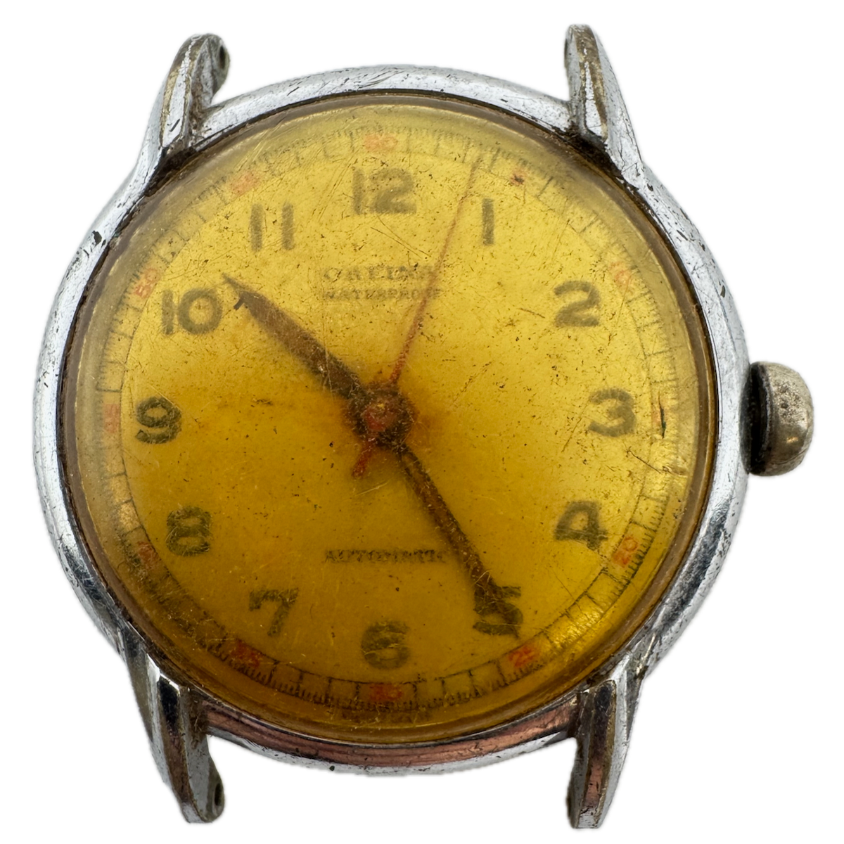 Vintage Crfina Military Style Men's Bumper Automatic Wristwatch Swiss