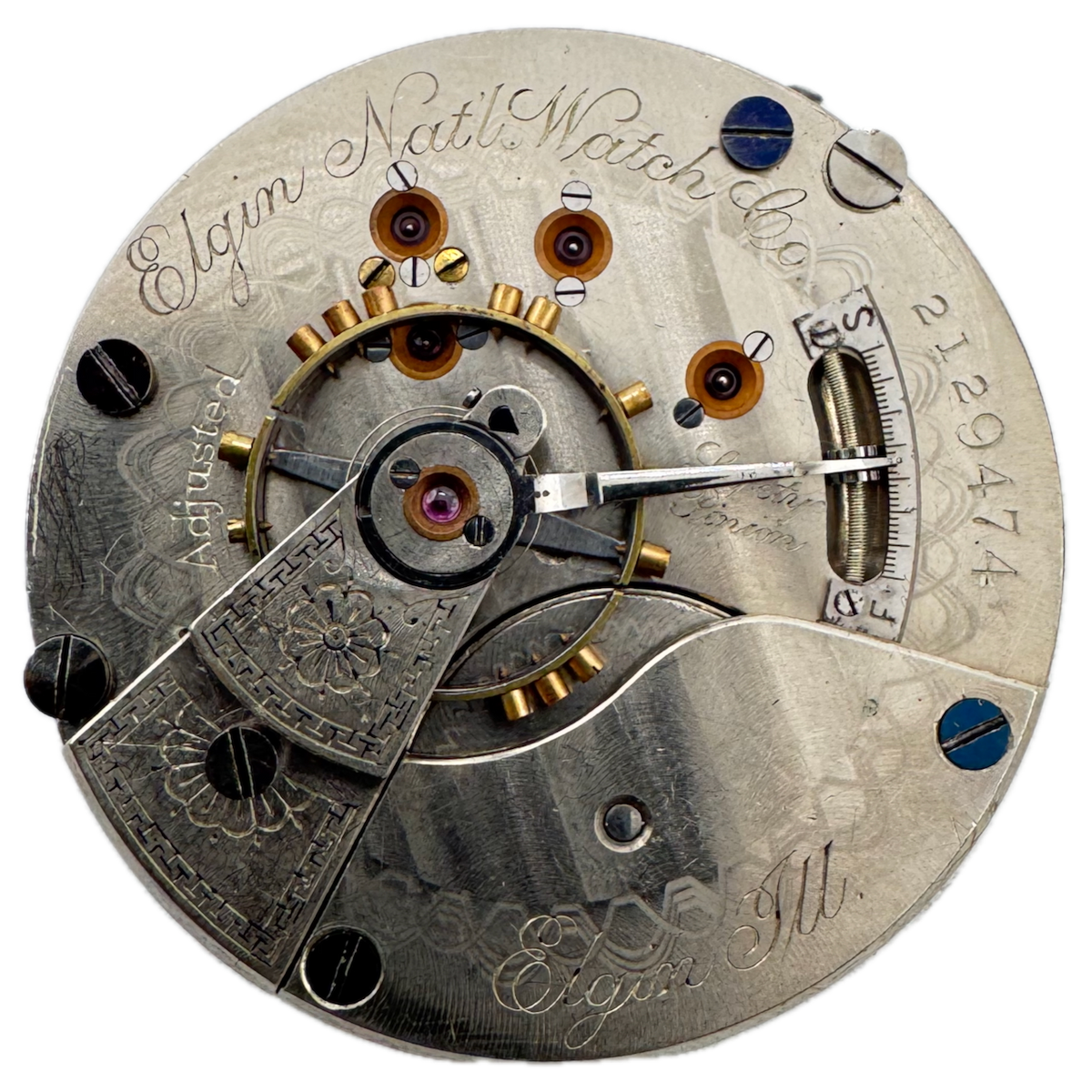 Antique 18s 1887 Elgin 15j Mechanical Hunter Railroad Pocket Watch Movement 33