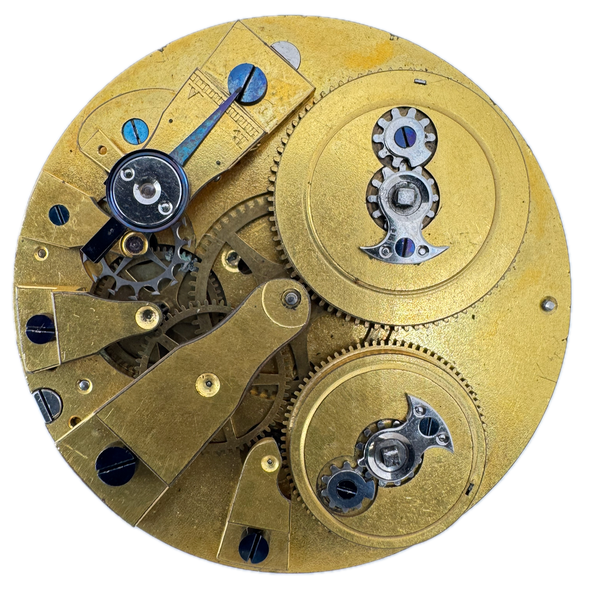 Antique 50mm Unbranded Key Wind Dead Beat Second Pocket Watch Movement