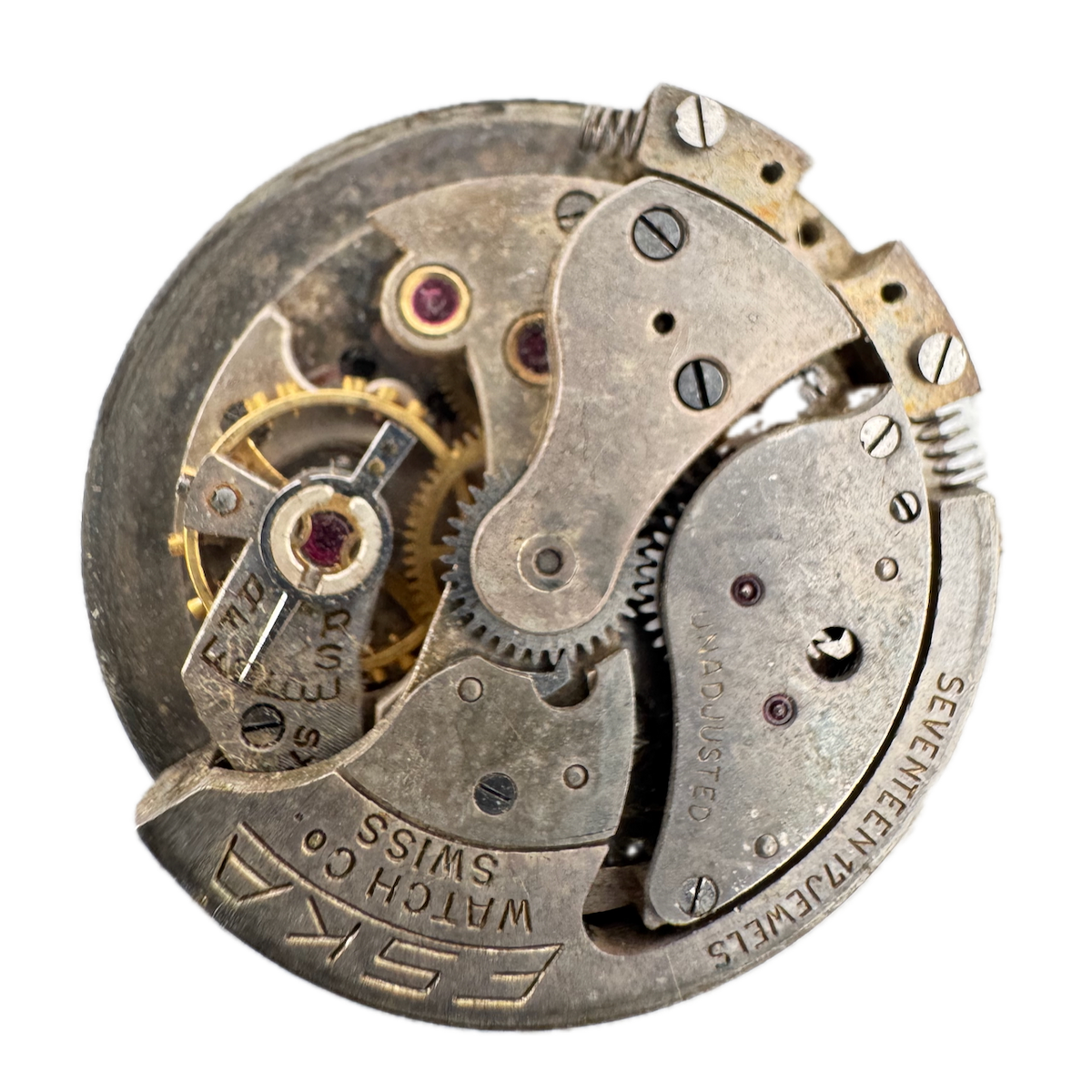 Vintage 24.5mm Eska 17 Jewel Bumper Automatic Men's Wristwatch Movement Swiss