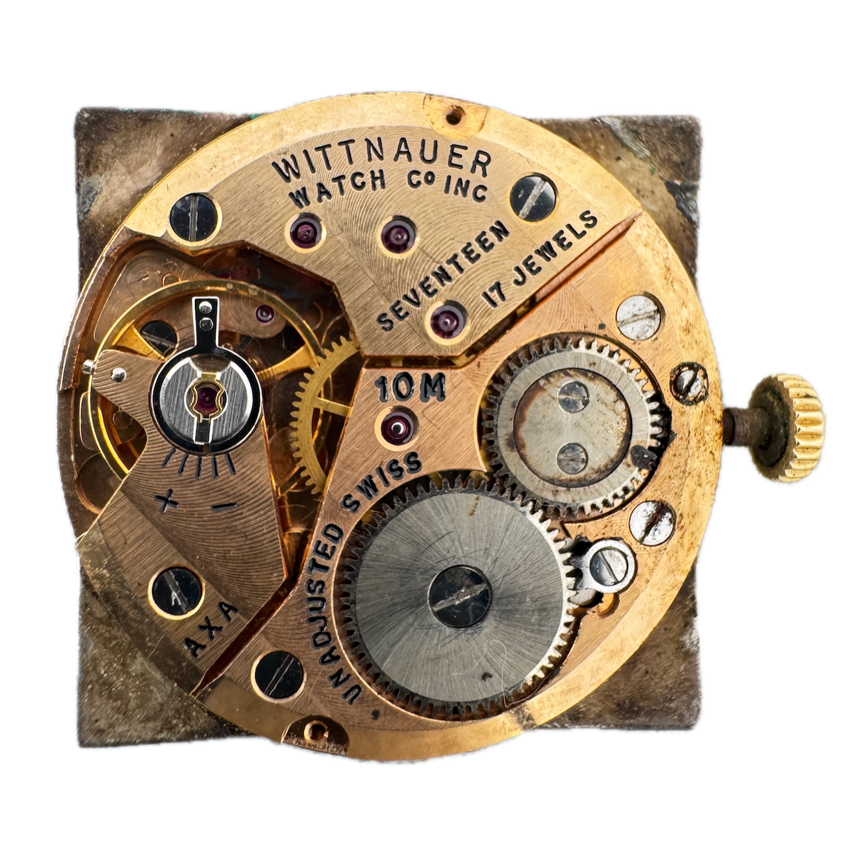 Vintage 23.5mm Wittnauer 17j Mechanical Men's Wristwatch Movement 10M Swiss