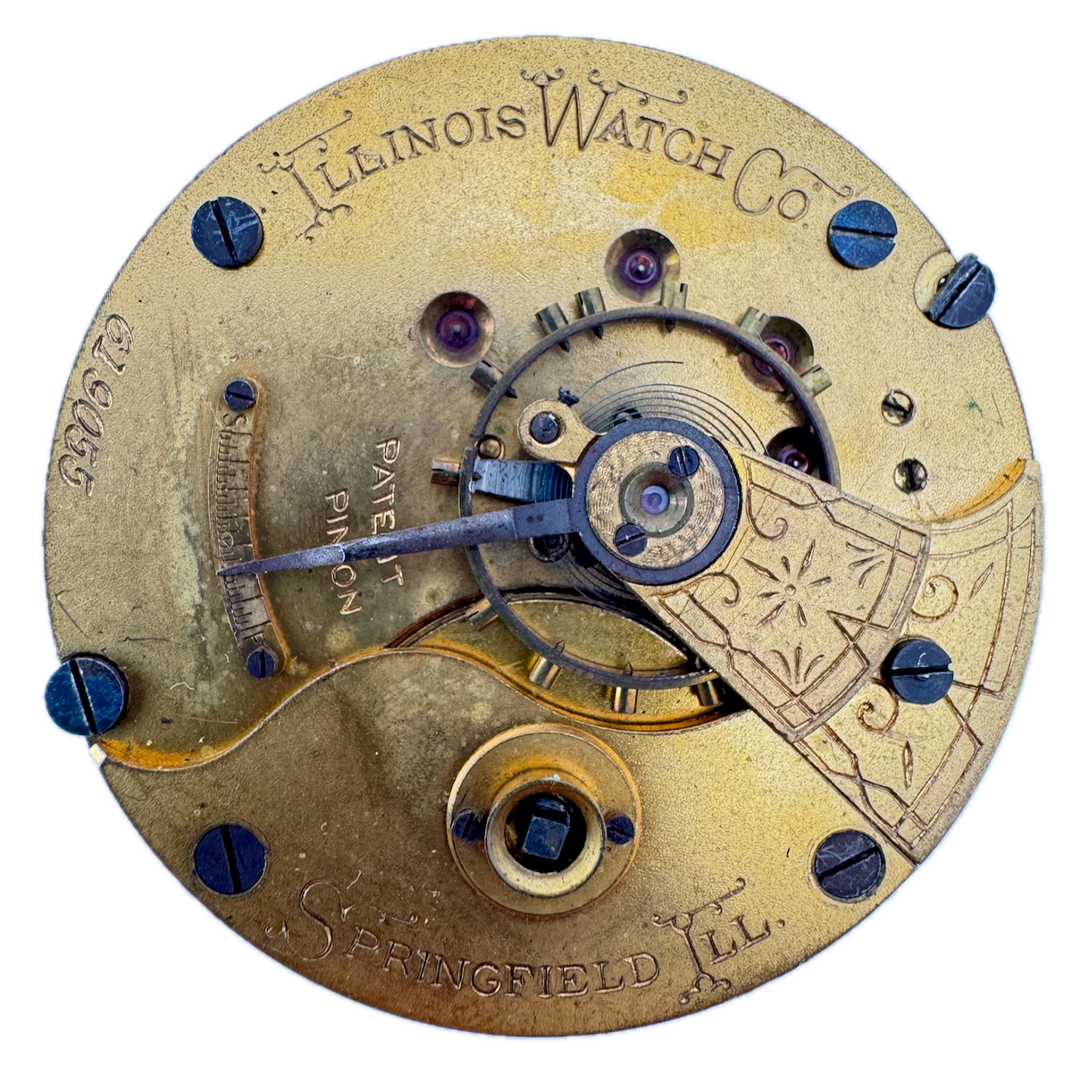 Antique 18s Illinois Transitional Mechanical Hunter Pocket Watch Movement 2