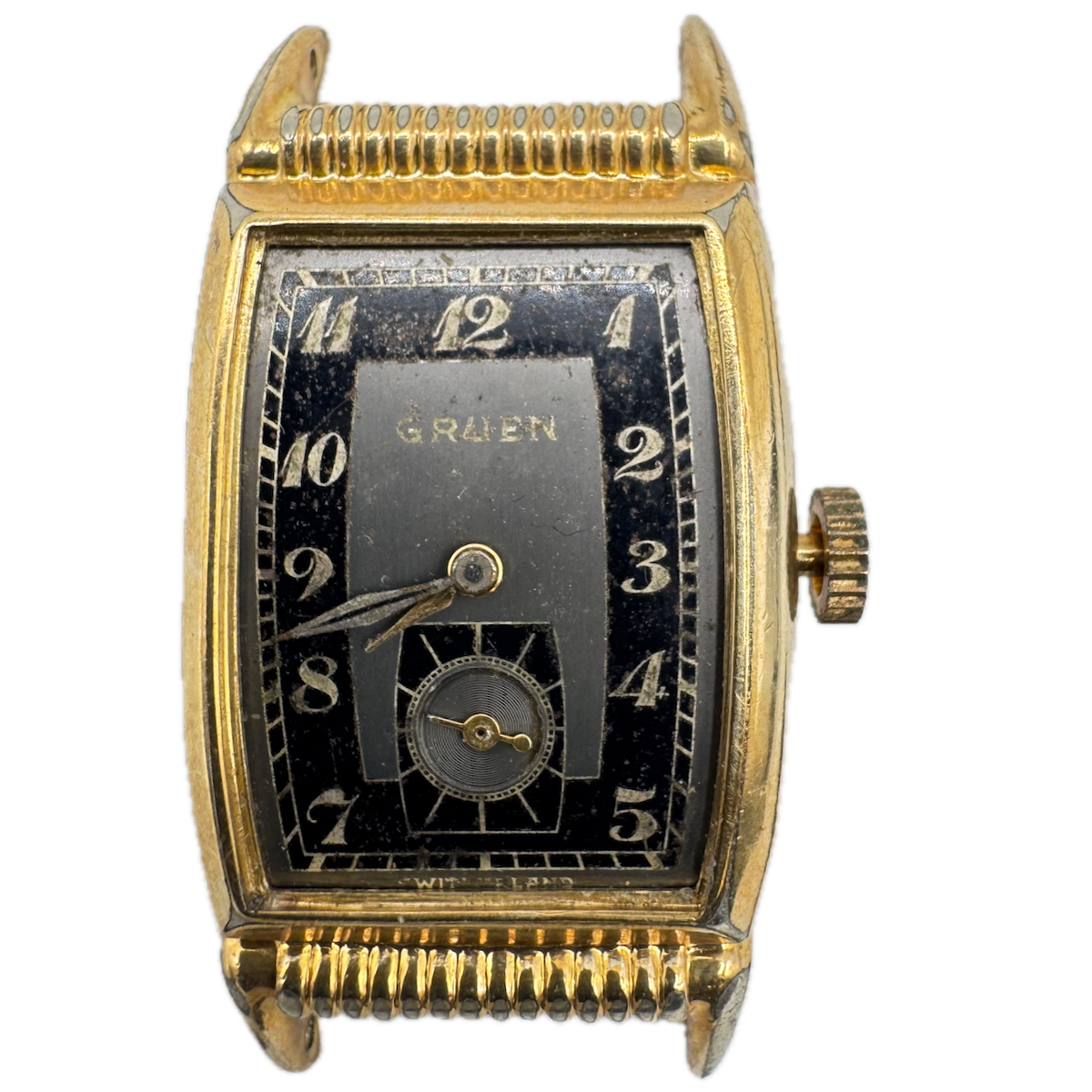 Vintage 22mm Gruen 401C-351 Art Deco Men's Mechanical Wristwatch 401 10k GF