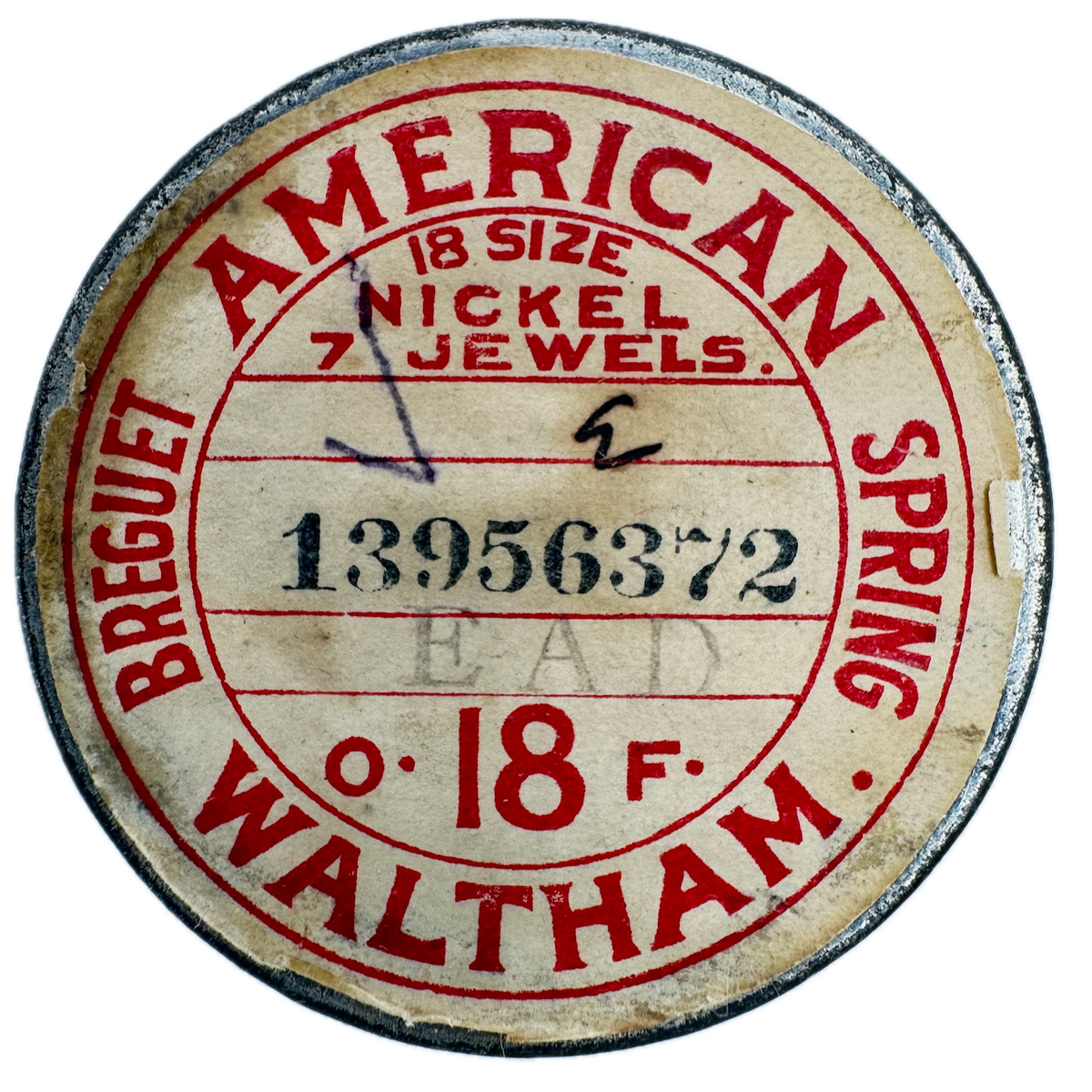 Antique 18s Waltham Coin Edge Open Face Pocket Watch Transport Case Gold Tone