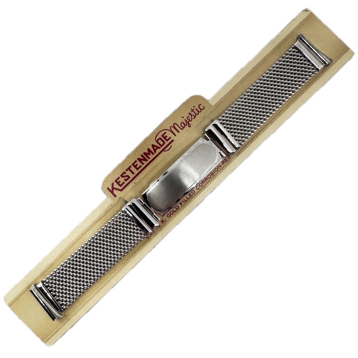 Vintage 15mm Kestenmade Men's Wristwatch Bracelet Mesh Diver Ext. w/ Packaging