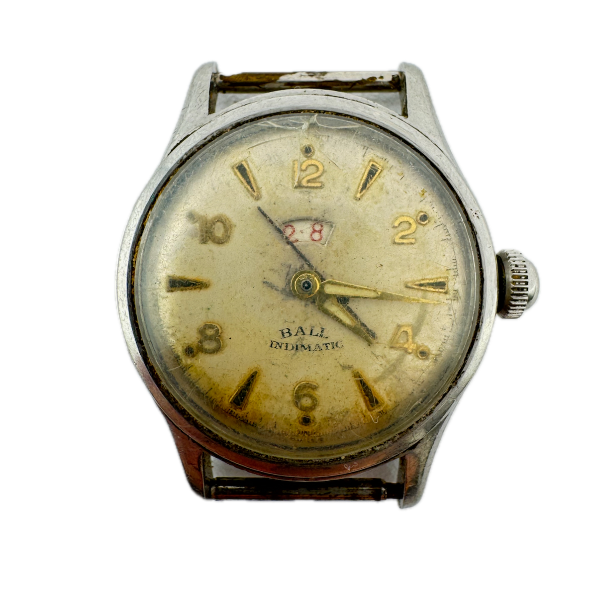 Vintage 31mm Ball Indimatic Men's Automatic Wristwatch 1256 Swiss Steel