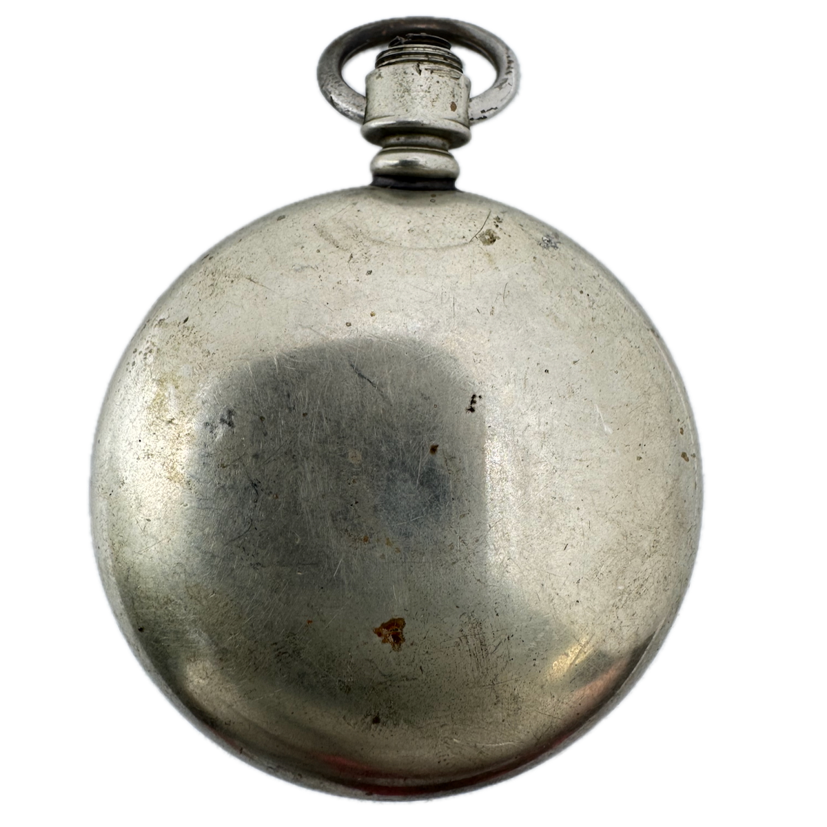 Antique 18 Size Illinois Coin Edge Pocket Watch Case Nickel Silver American