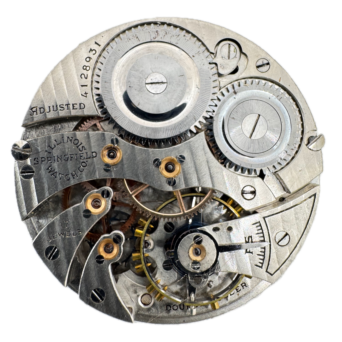 Antique 12s 1922 Illinois 17 Jewel Mechanical Pocket Watch Movement 405 USA