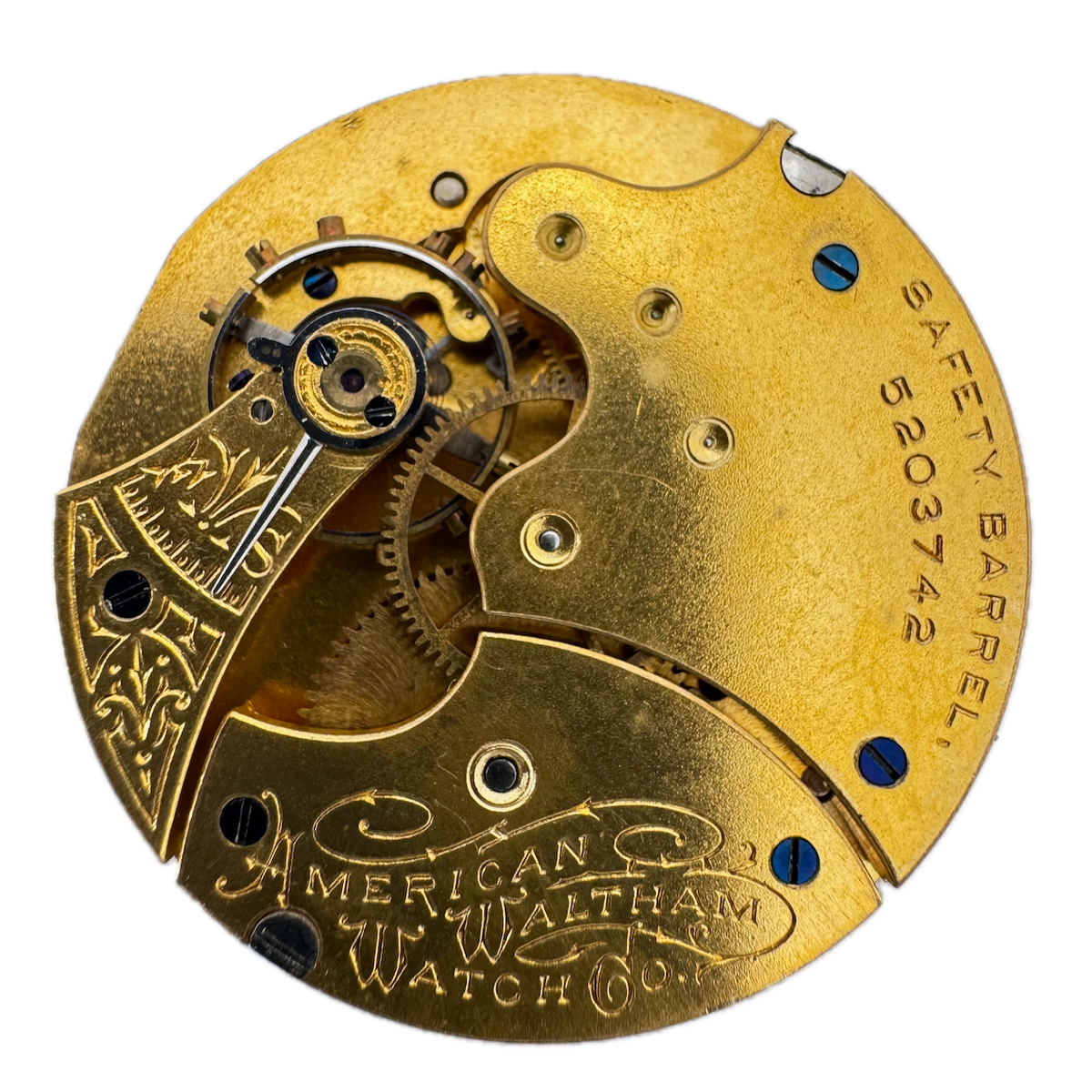 Antique 6s 1891 Waltham 7j Mechanical Hunter Pocket Watch Movement J USA