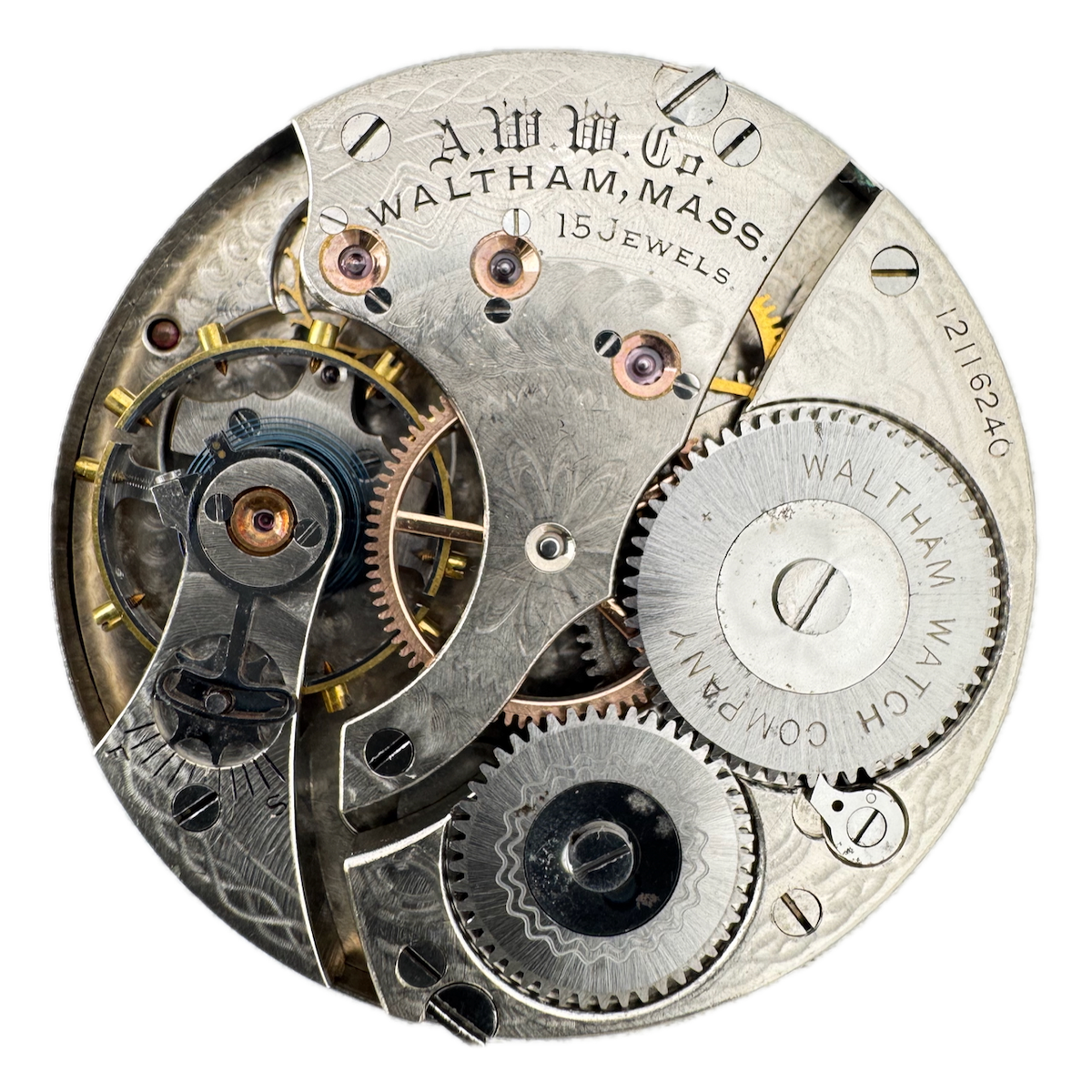 Antique 16s 1903 Waltham 15 Jewel Mechanical Pocket Watch Movement 620 USA