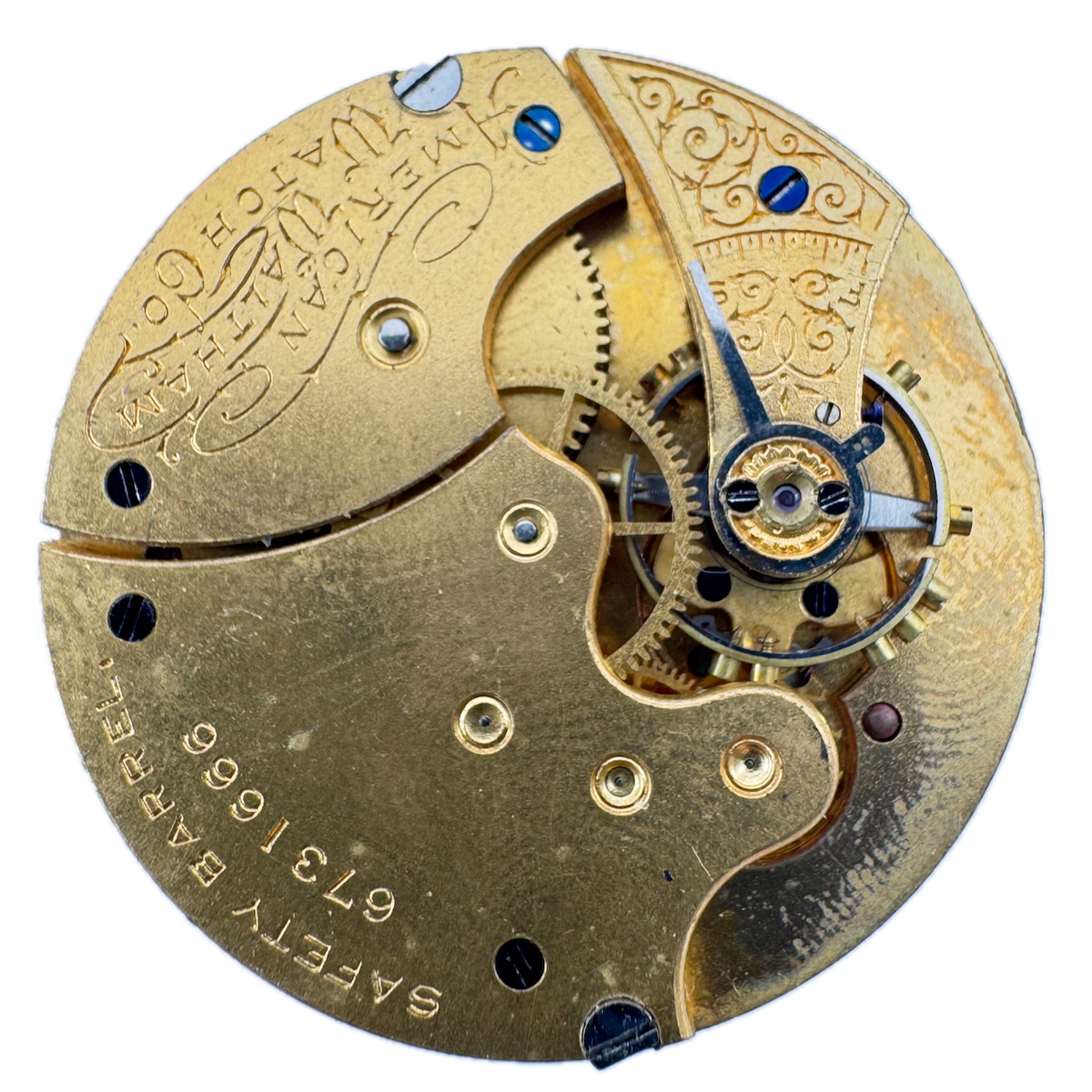 Antique 6s 1895 Waltham 7 Jewel Mechanical Hunter Pocket Watch Movement J USA