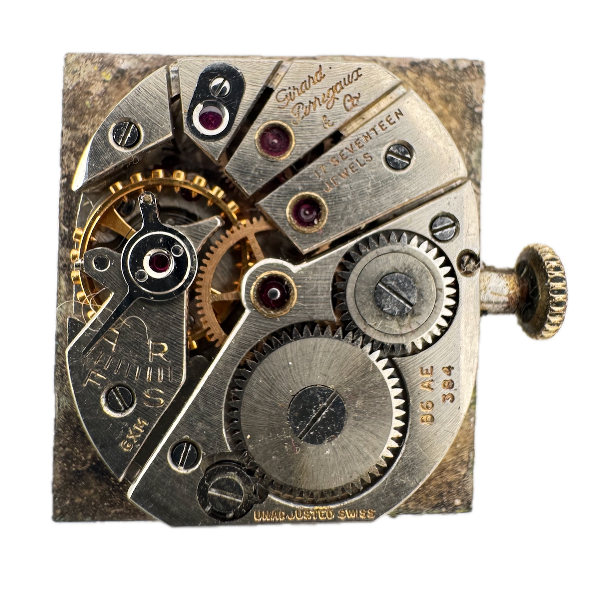 Vintage Girard Perregaux Mechanical Men's Wristwatch Movement 86 AE 384 fRepair