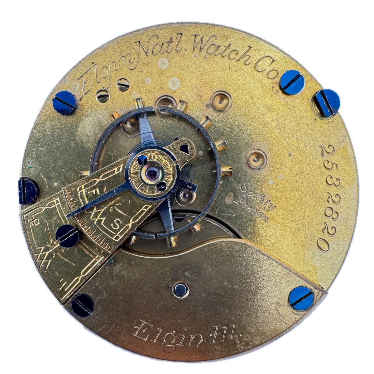 Antique 18s Elgin 4 7 Jewel Mechanical Hunter Pocket Watch Movement 96