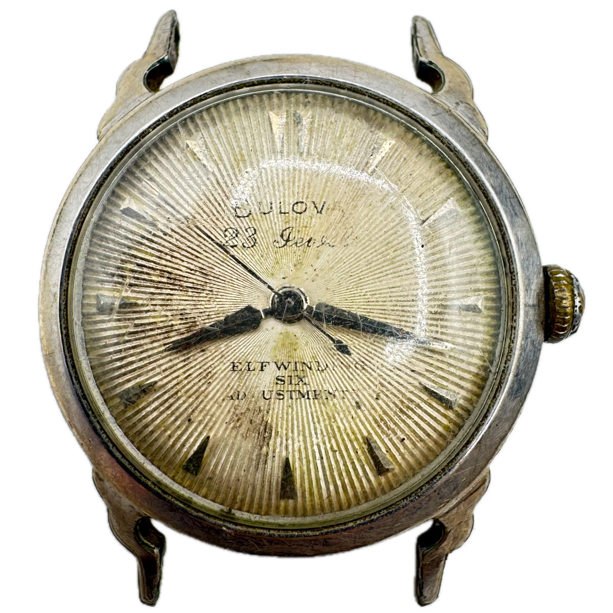 Vintage 1955 Bulova Sunburst 23 H Men's Automatic Wristwatch 10BPAC USA