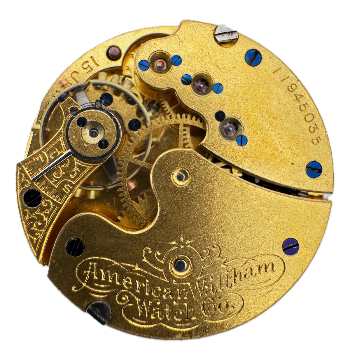 Antique 0s 1902 Waltham 15 Jewel Mechanical Pocket Watch Movement Seaside USA