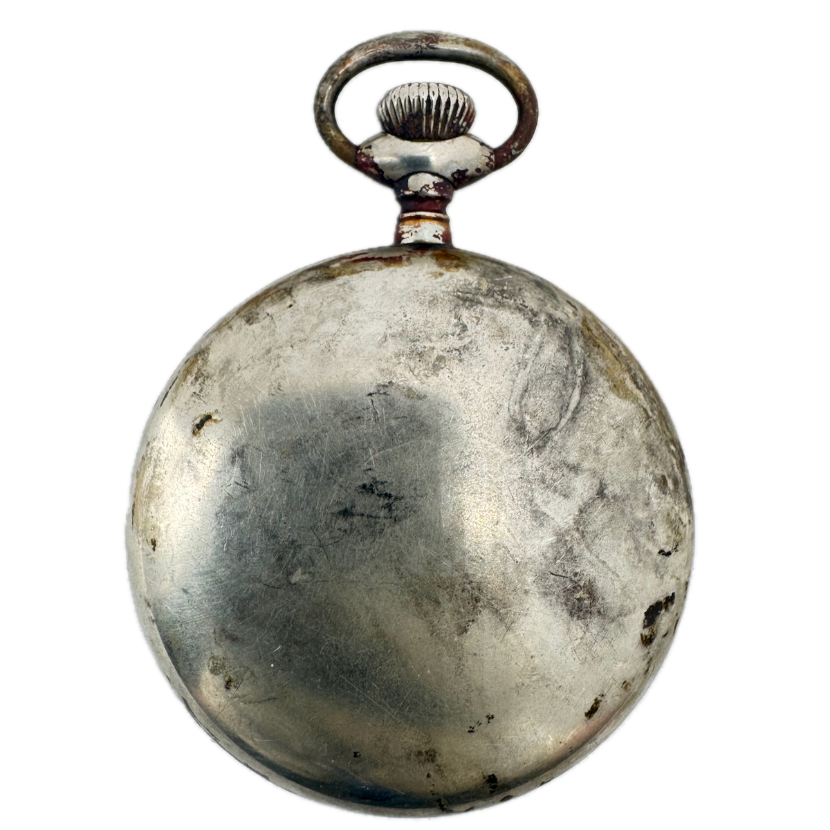 Antique 18s Keystone Smooth Bezel Open Face Pocket Watch Case Silveroid USA