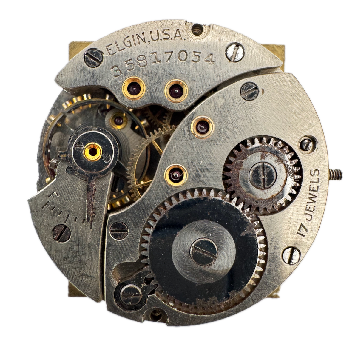 Vintage 24mm Elgin Crusader Mechanical Men's Wristwatch Movement 524 fRepair