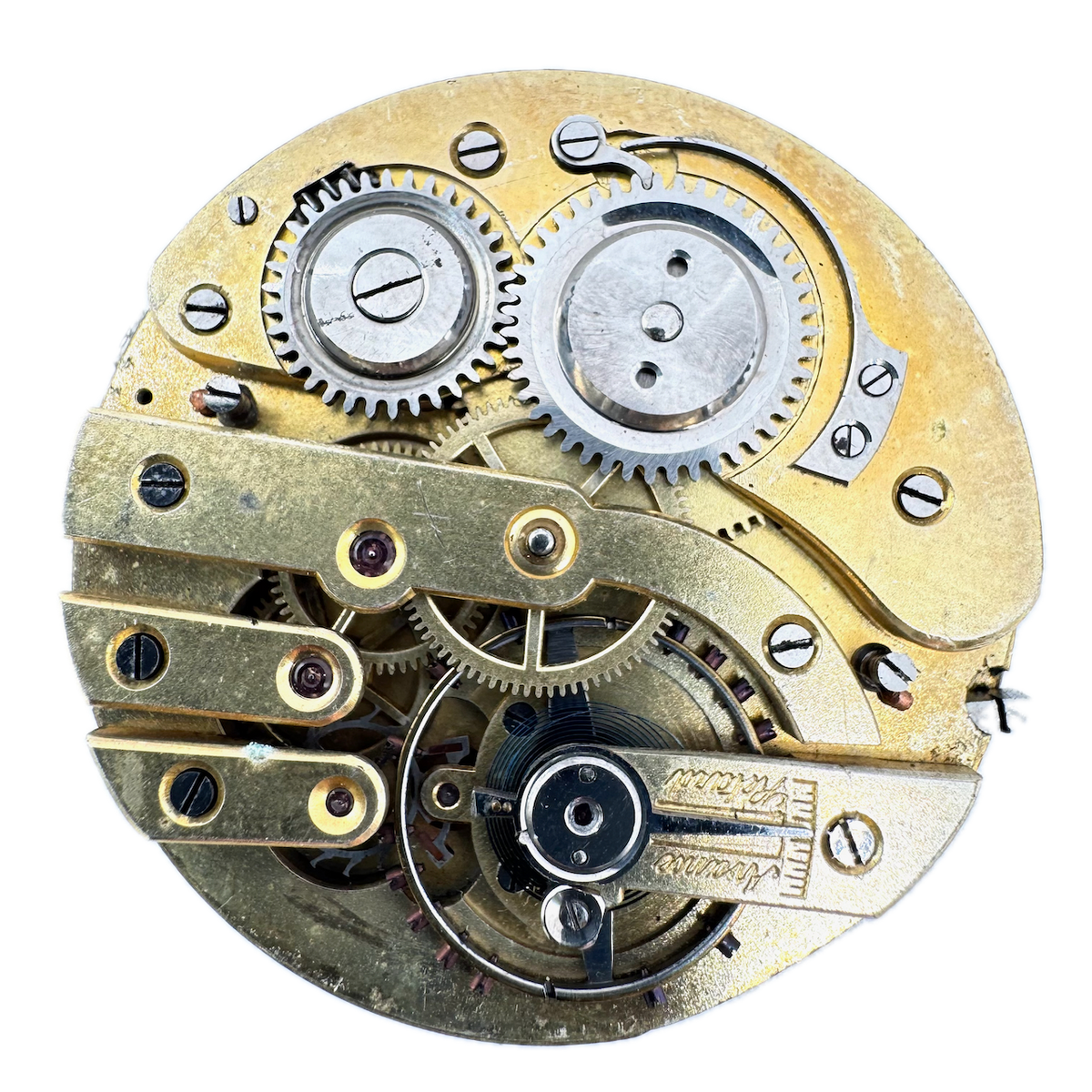 Antique 42mm Unbranded Mechanical Hunter Pocket Watch Movement Swiss Made