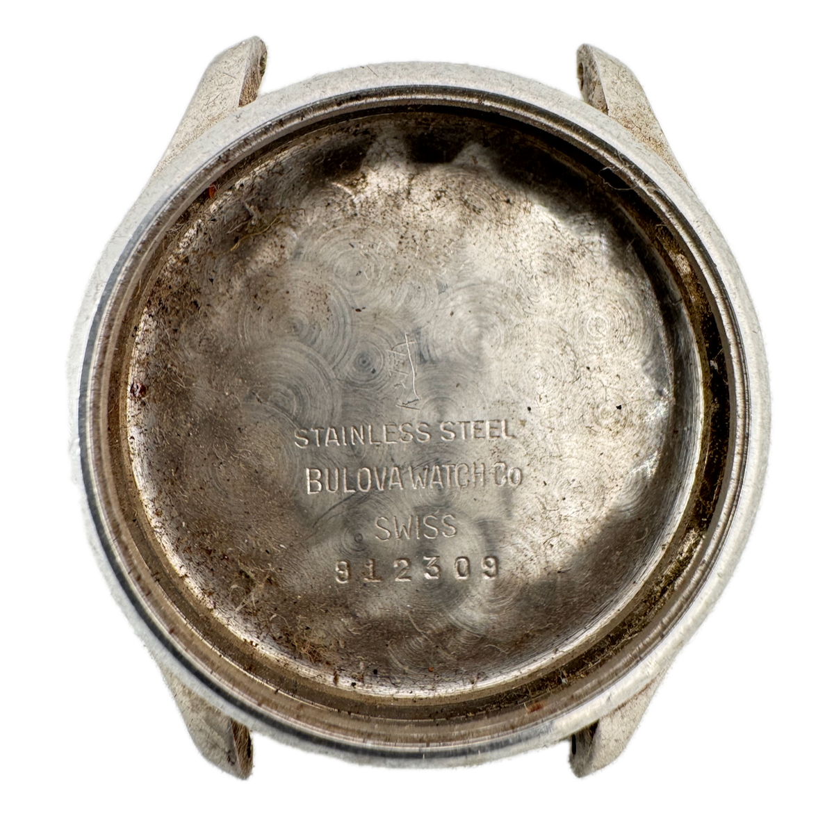 Vintage Bulova Chronograph Men's Wristwatch Case 32mm Stainless Steel Swiss