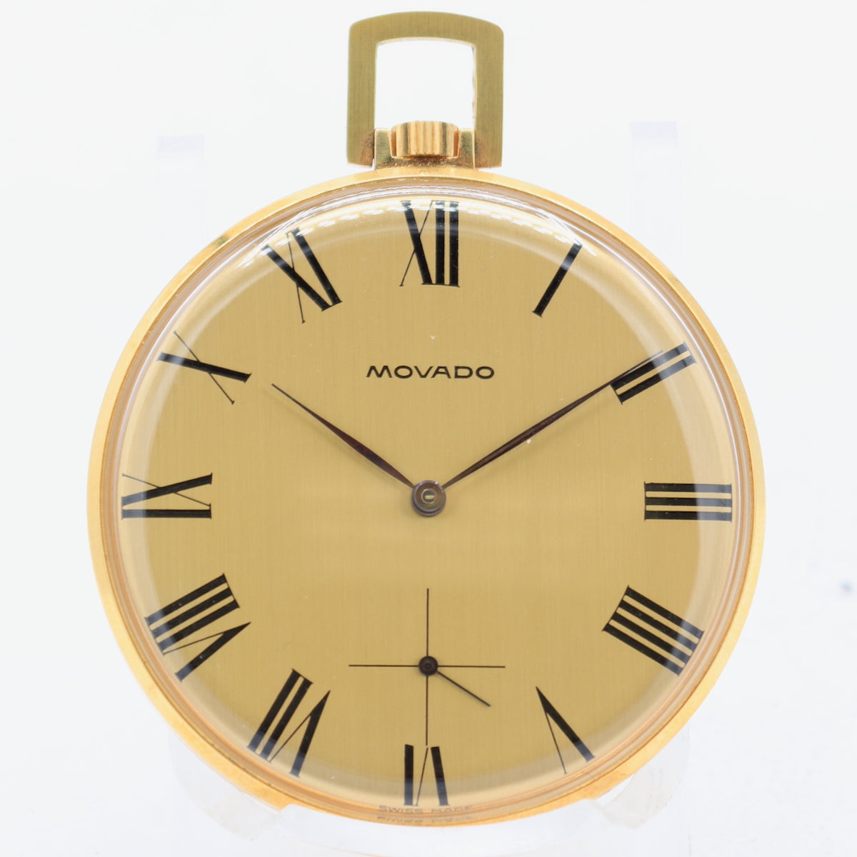 Vintage Movado 17 Jewel Mechanical Pocket Watch 177-1 Gold Plated Swiss