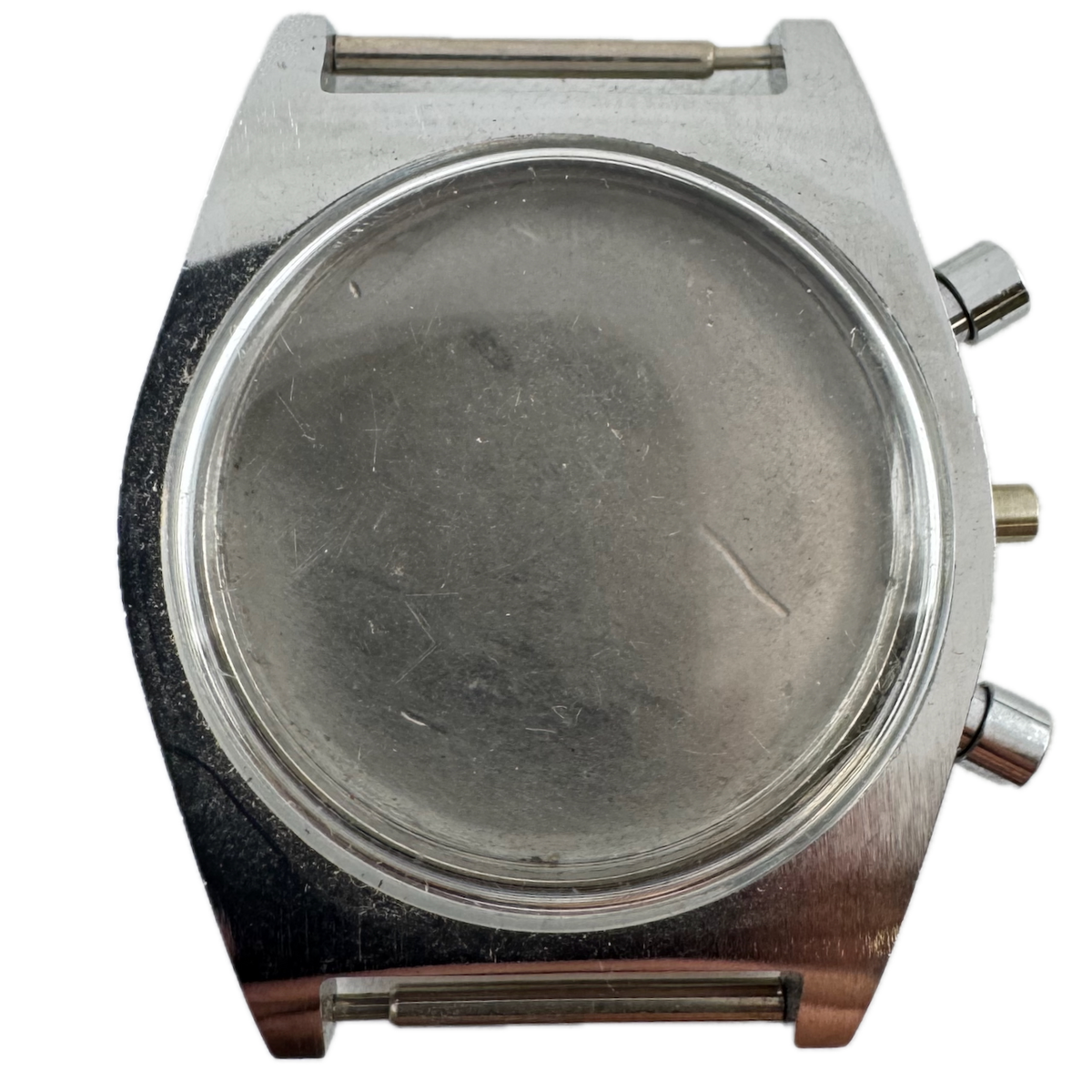 Vintage Unbranded Tonneau Men's Wristwatch Case for Chronograph 35mm Swiss