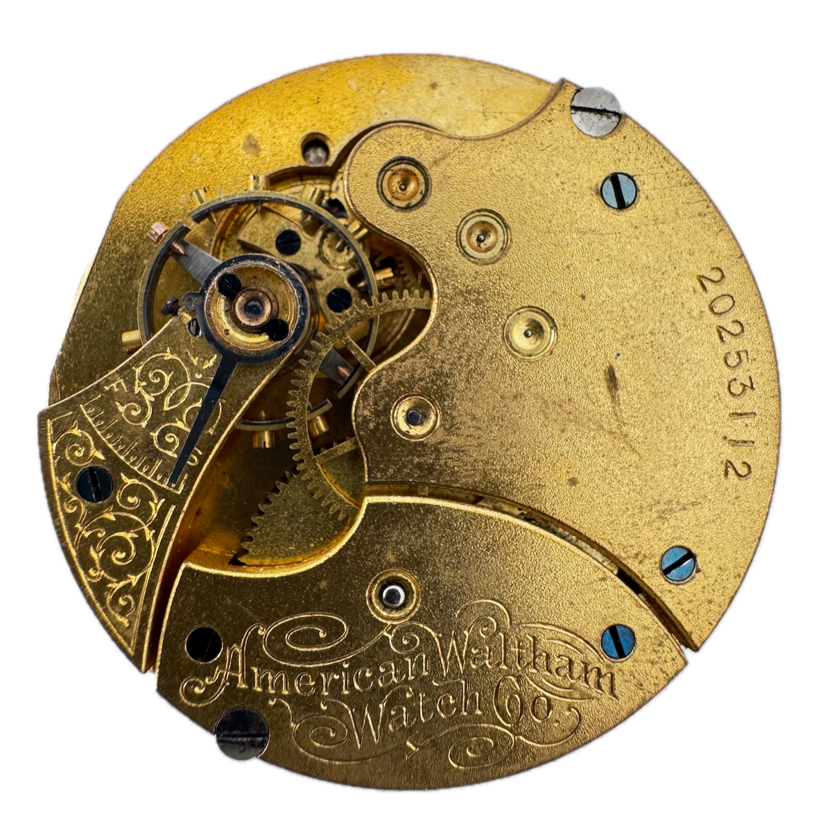 Antique 6s 1915 Waltham 7j Mechanical Open Face Pocket Watch Movement J USA