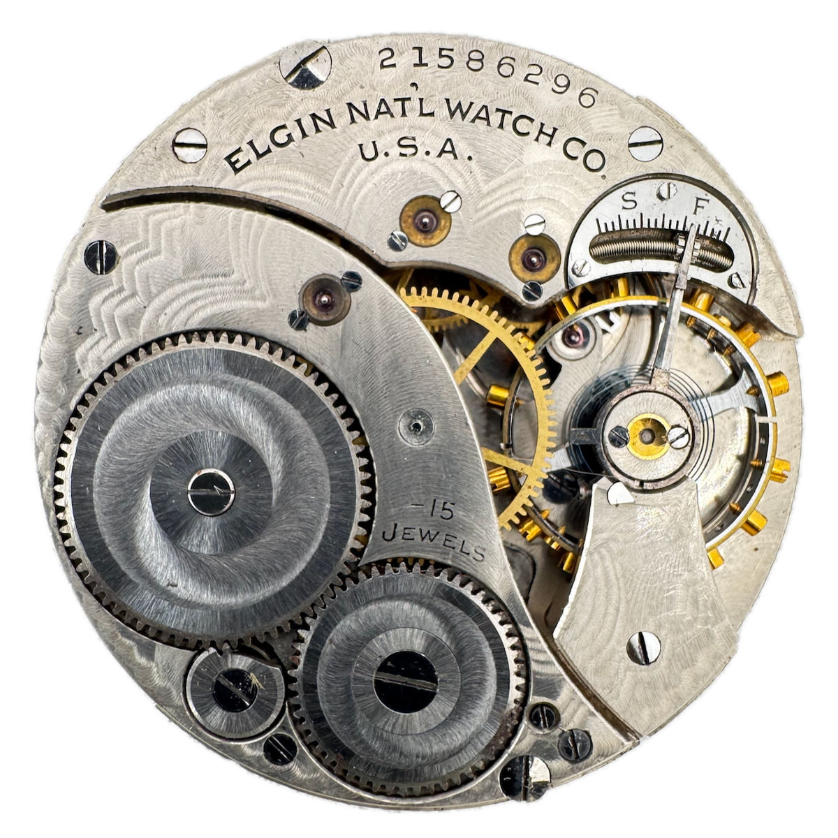 Antique 12s 1919 Elgin 3 15 Jewel Mechanical Pocket Watch Movement 315 USA