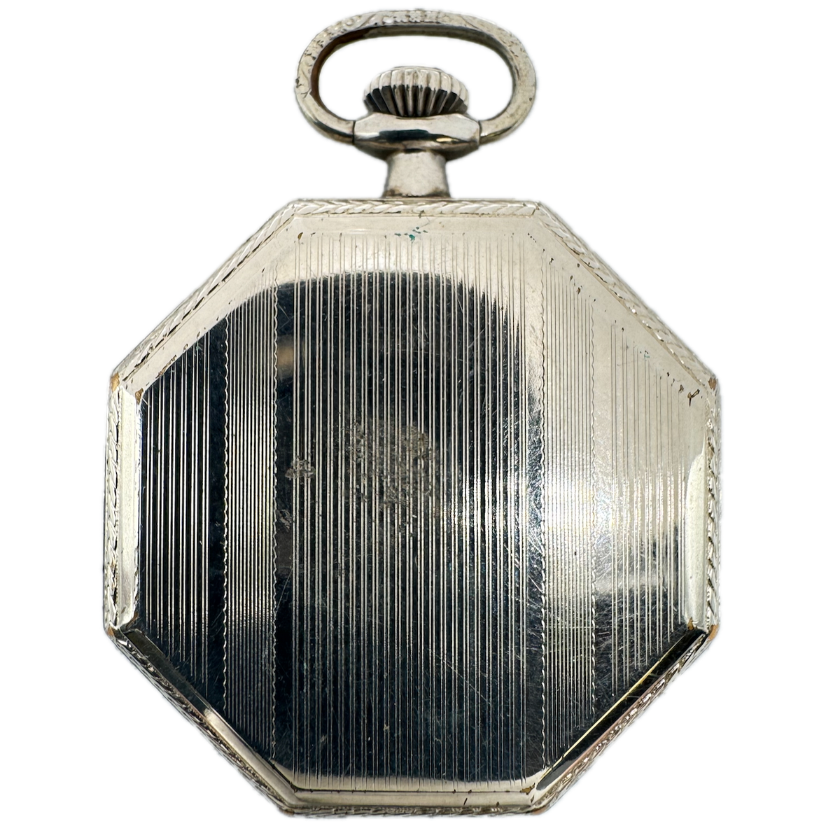 Antique 12s S.W.C. Co Pinstripe Open Face Pocket Watch Case Gold FIlled USA