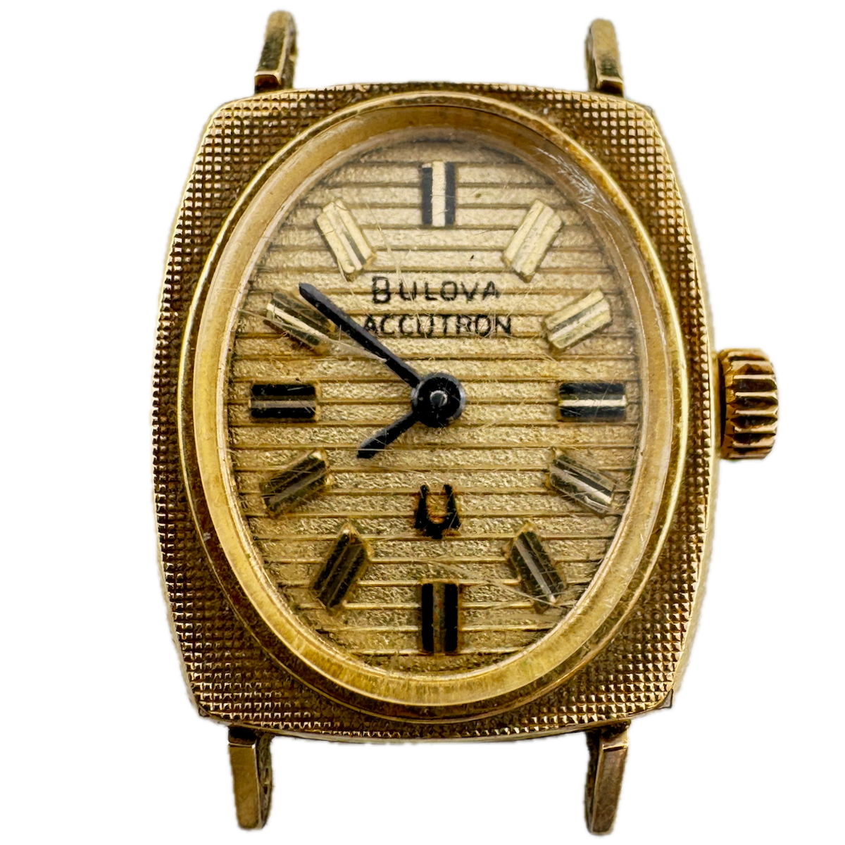 Vintage 1973 Accutron Tapestry Ladies Tuning Fork Wristwatch 2210 USA 10k GF