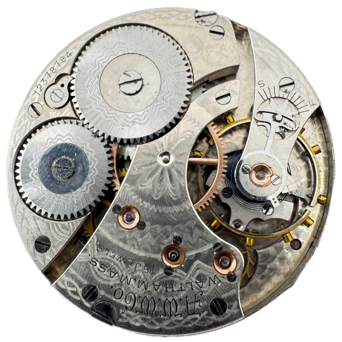 Antique 16s 1903 Waltham 15 Jewel Hunter Pocket Watch Movement 620 USA