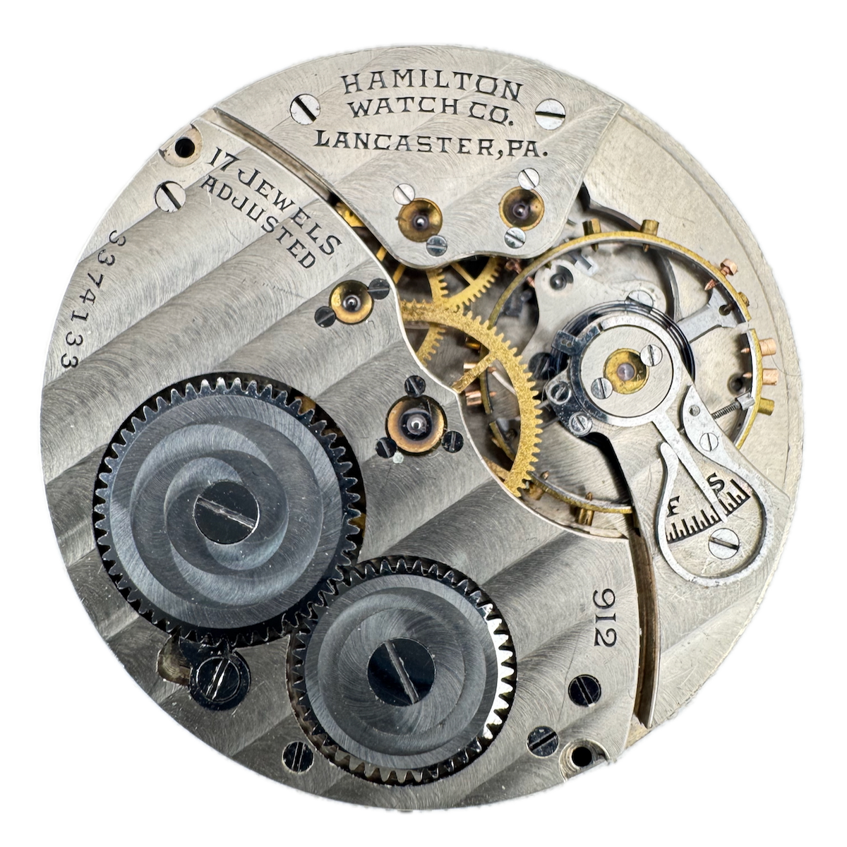 Vintage 12s 1932 Hamilton 17j Mechanical Pocket Watch Movement 912 USA