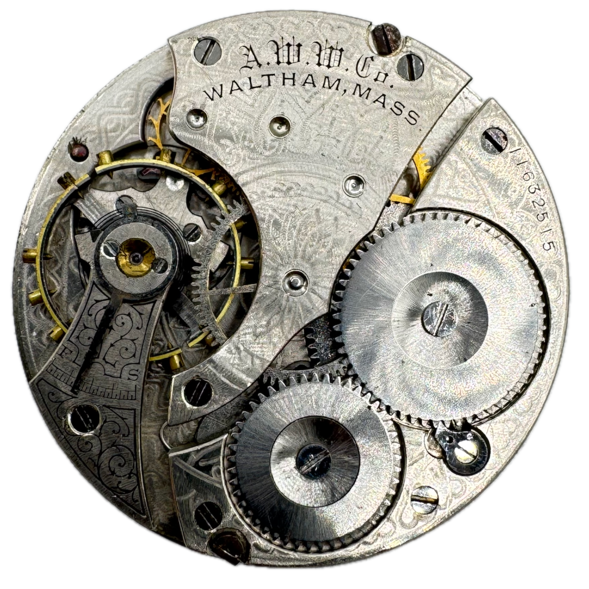 Antique 16s 1902 Waltham 7j Mechanical Open Face Pocket Watch Movement 610 USA