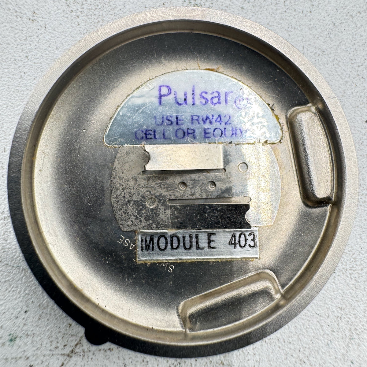 Vintage Pulsar Case Back Men's Wristwatch Case Stainless Steel 5 Swiss Made