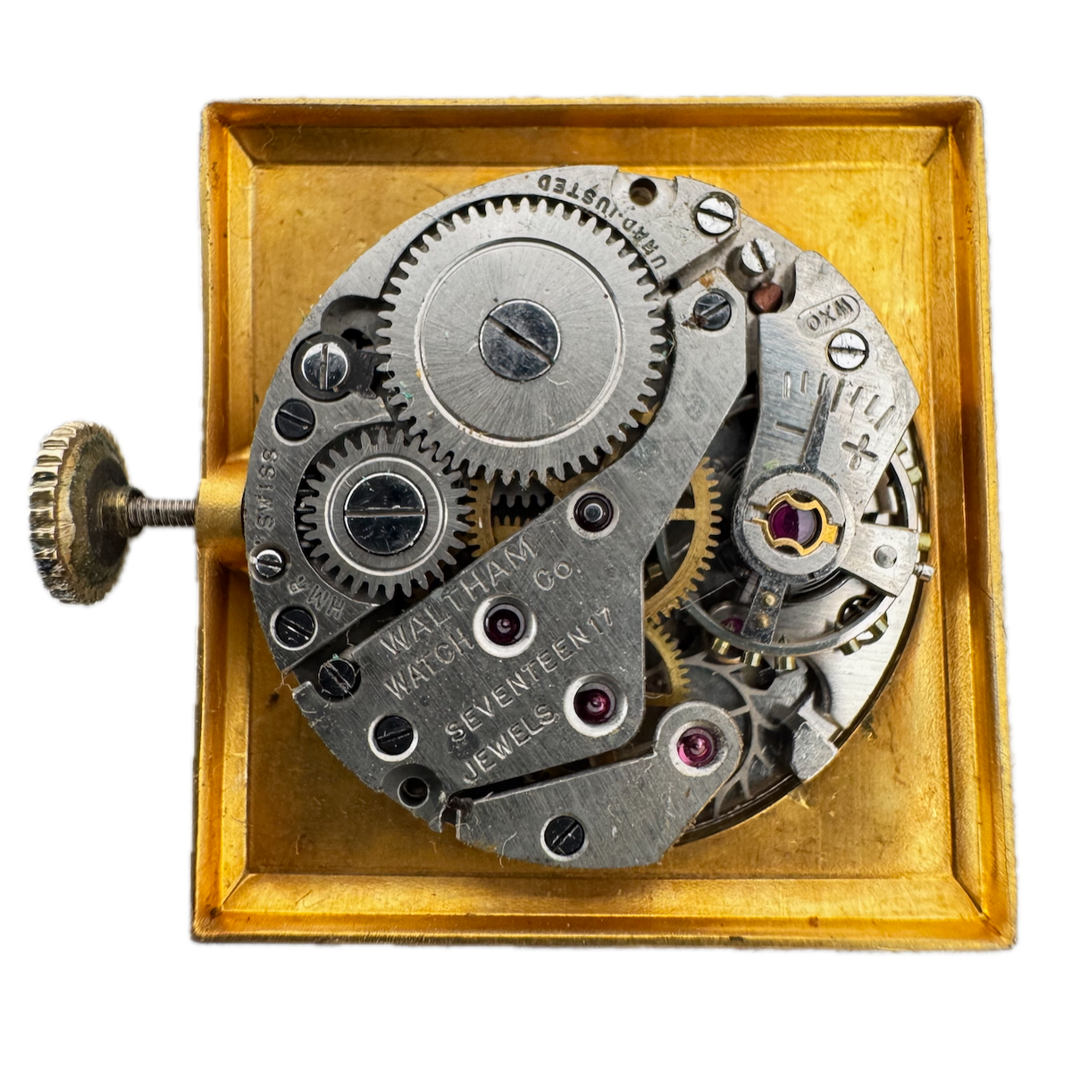 Vintage Waltham 17 Jewel Mechanical Men's Wristwatch Movement Swiss Made