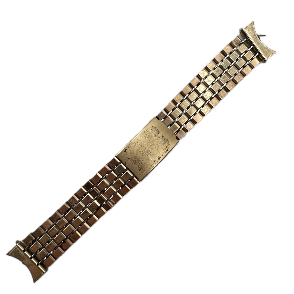 Vintage 19mm Kreisler Men's Wristwatch Bracelet Steel Two Tone Stelux Hong Kong