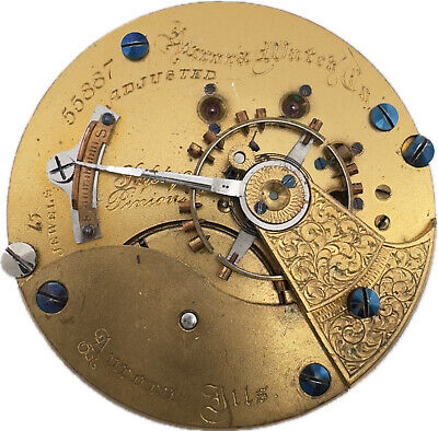 Antique 18 Size Aurora 15 Jewel Mechanical Hunter Pocket Watch Movement 214 USA