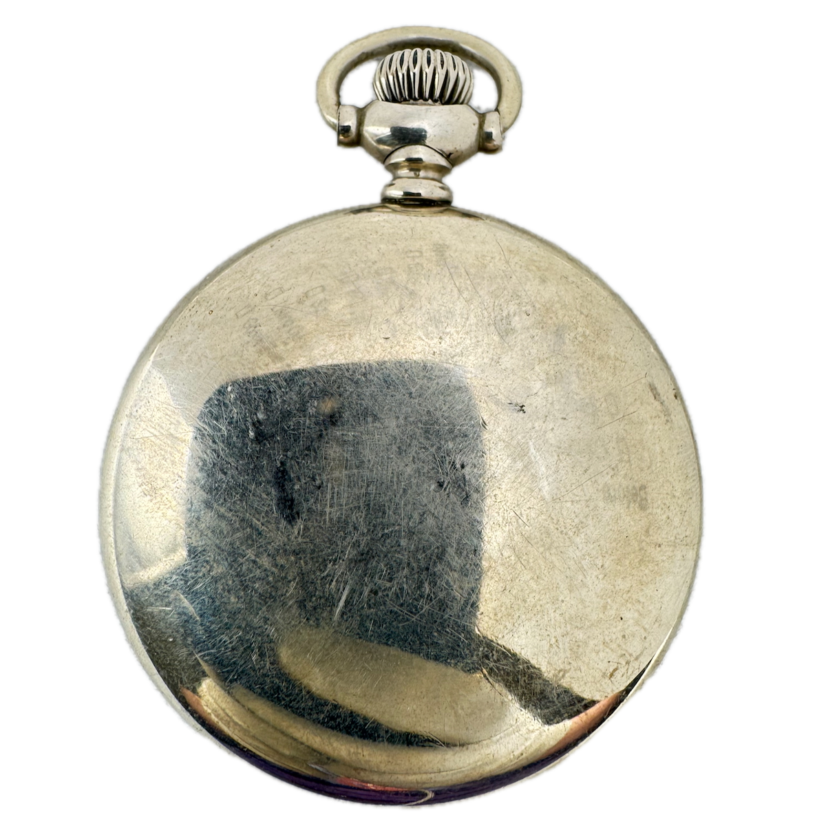 Antique 18s Star Watch Co. Coin Edge Open Face Pocket Watch Case Nickel USA