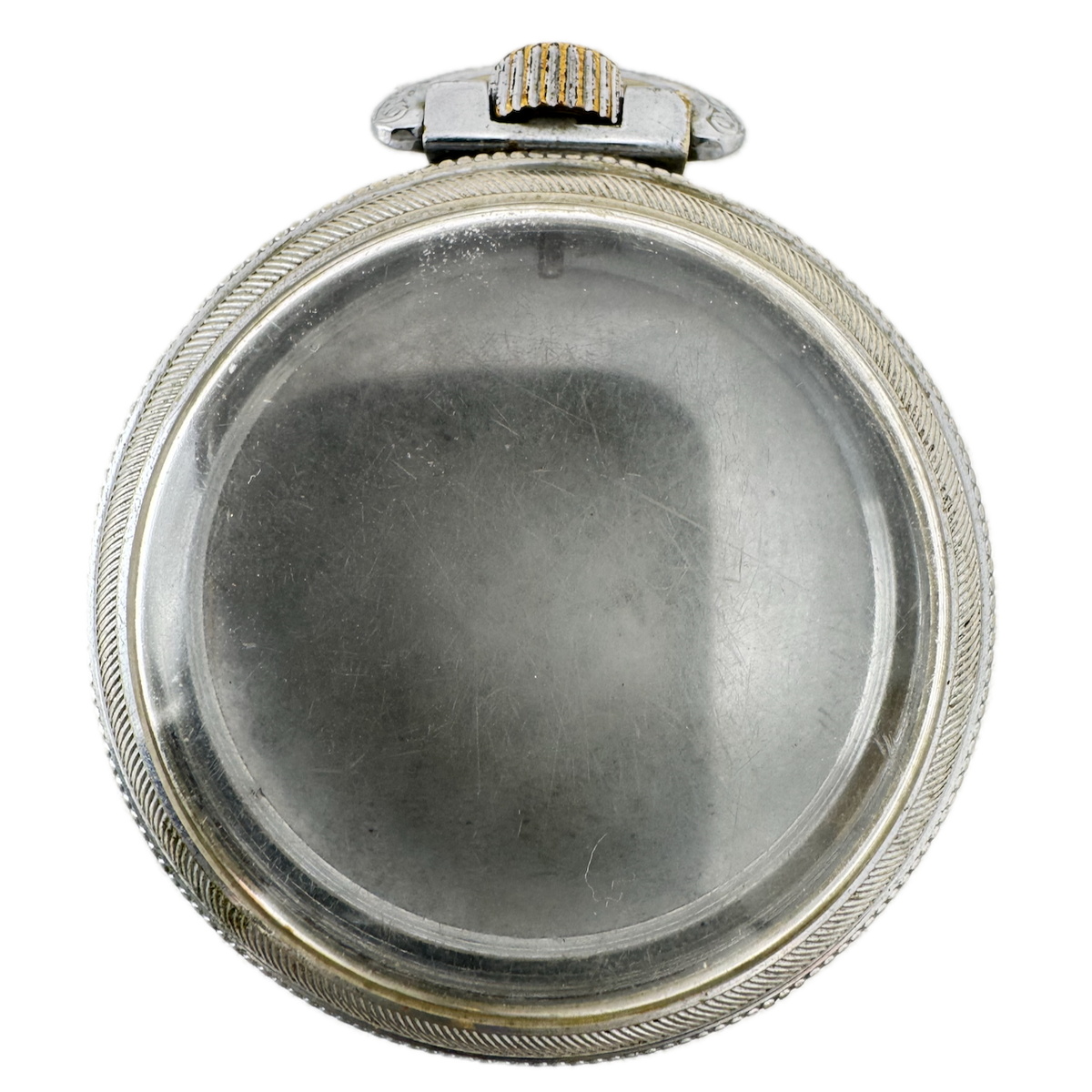 Antique 18s Star Defiance Pinstripes Open Face Pocket Watch Case Chrome USA