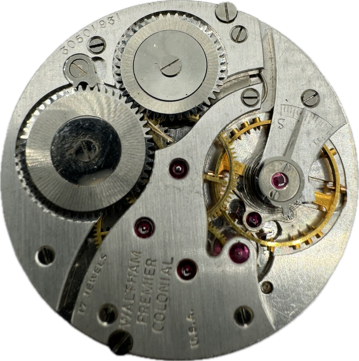 Antique 12S Waltham Premier Colonial Mechanical Pocket Watch Movement No. 217