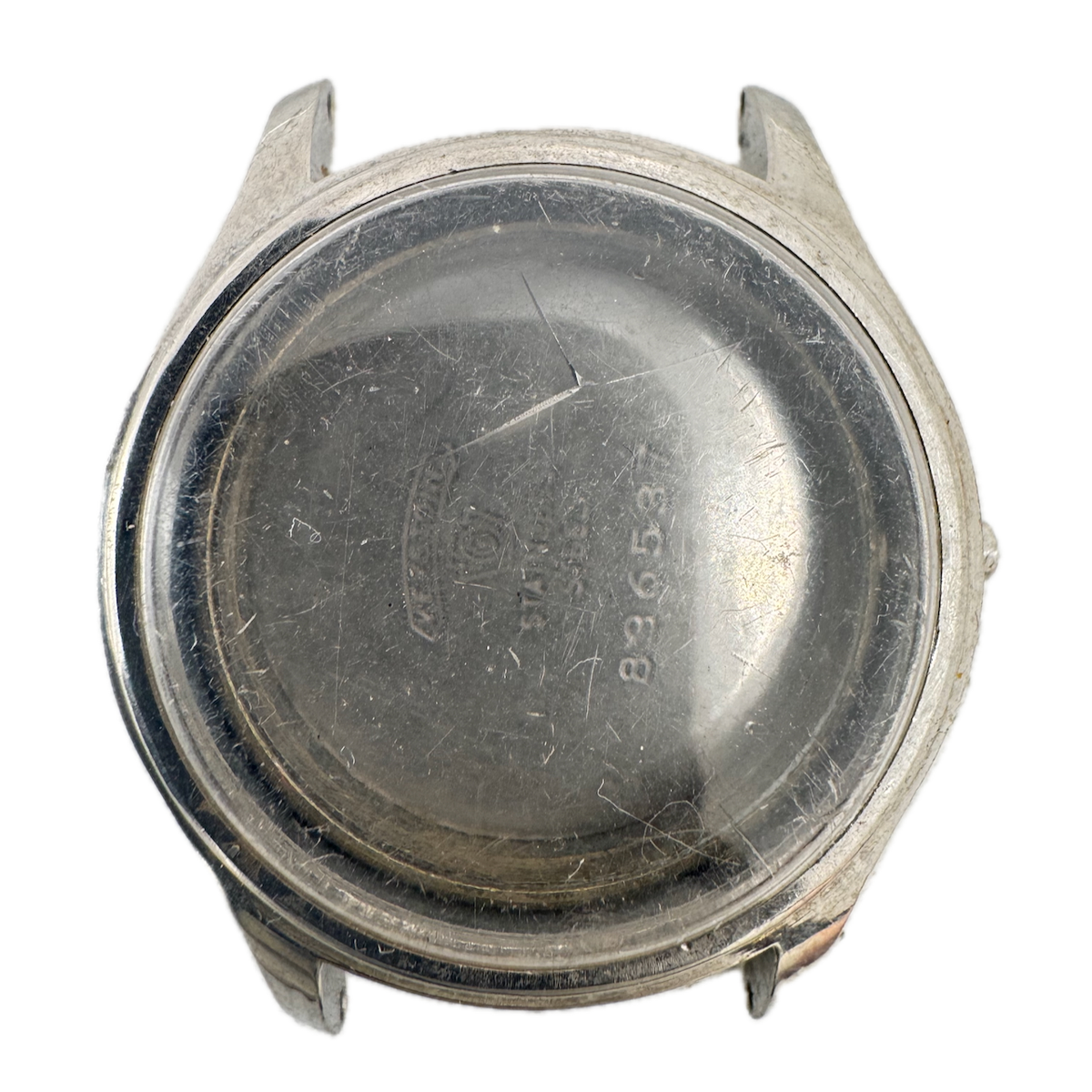 Vintage Keystone Screwback Men's Wristwatch Case 31mm Stainless Steel USA