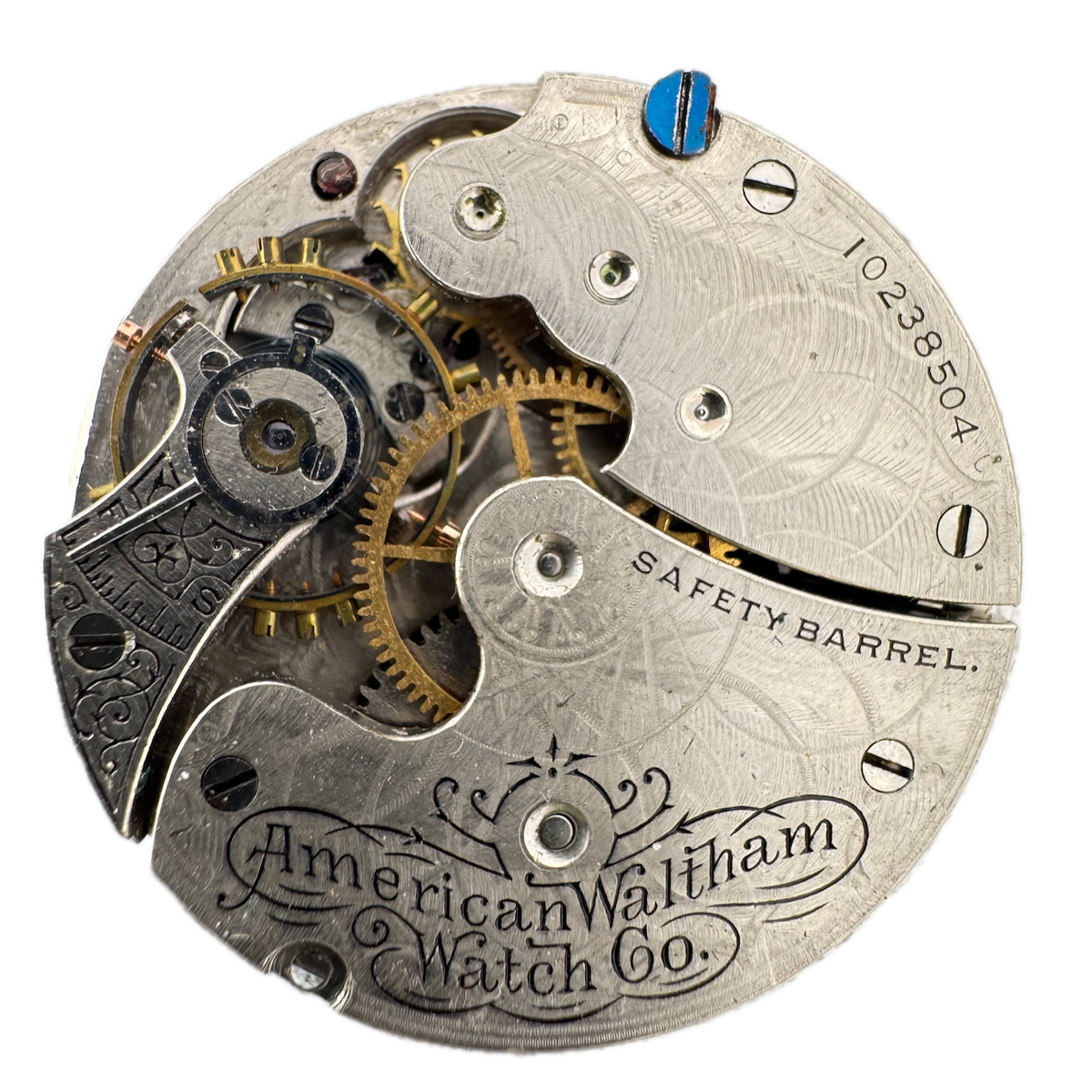 Antique 0s 1901 Waltham 7j Mechanical Hunter Pocket Watch Movement Seaside USA