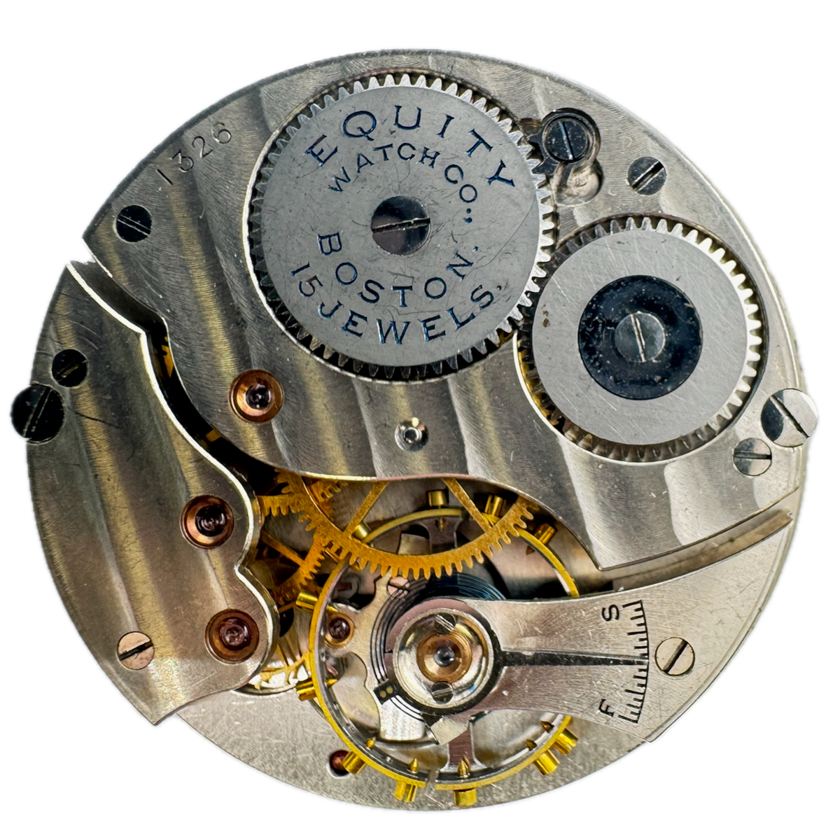 Antique 16s Equity-Waltham Private Label 15J Mechanical Pocket Watch Movement
