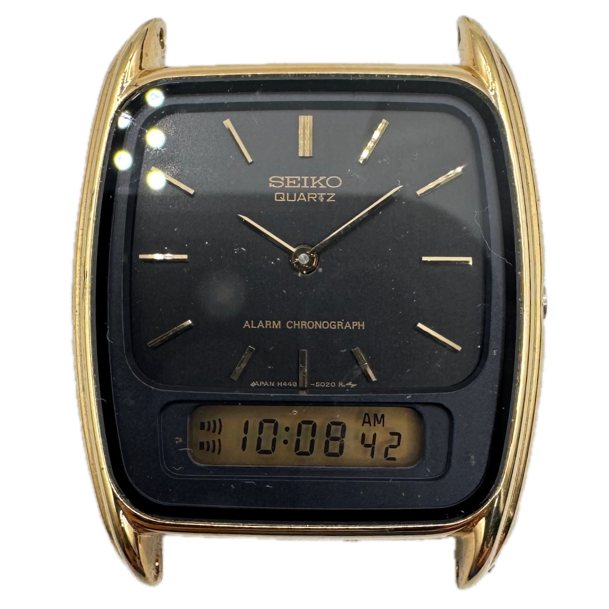 Vintage Seiko Salesman Ana-Digi H448-5029 Men's Wristwatch Case for Quartz LCD
