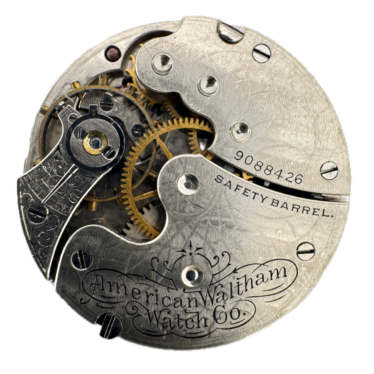 Antique 0s 1899 Waltham 15 Jewel Mechanical Pocket Watch Movement Seaside USA