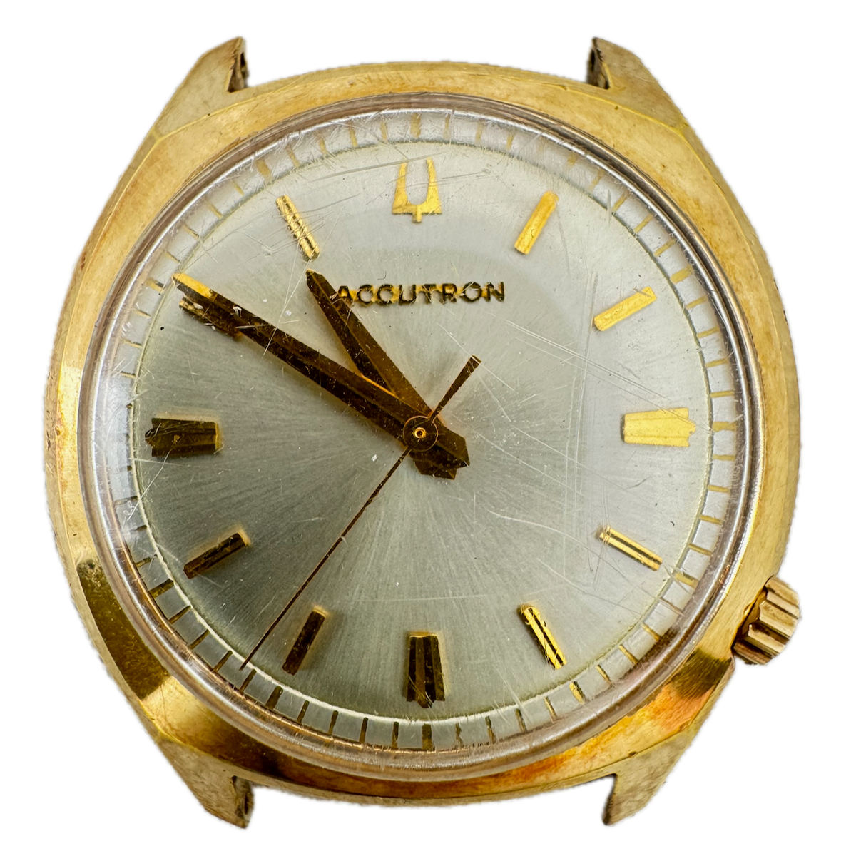 Vintage 34.5mm 1973 Accutron 2180 Men's Tuning Fork Wristwatch USA 10k RGP