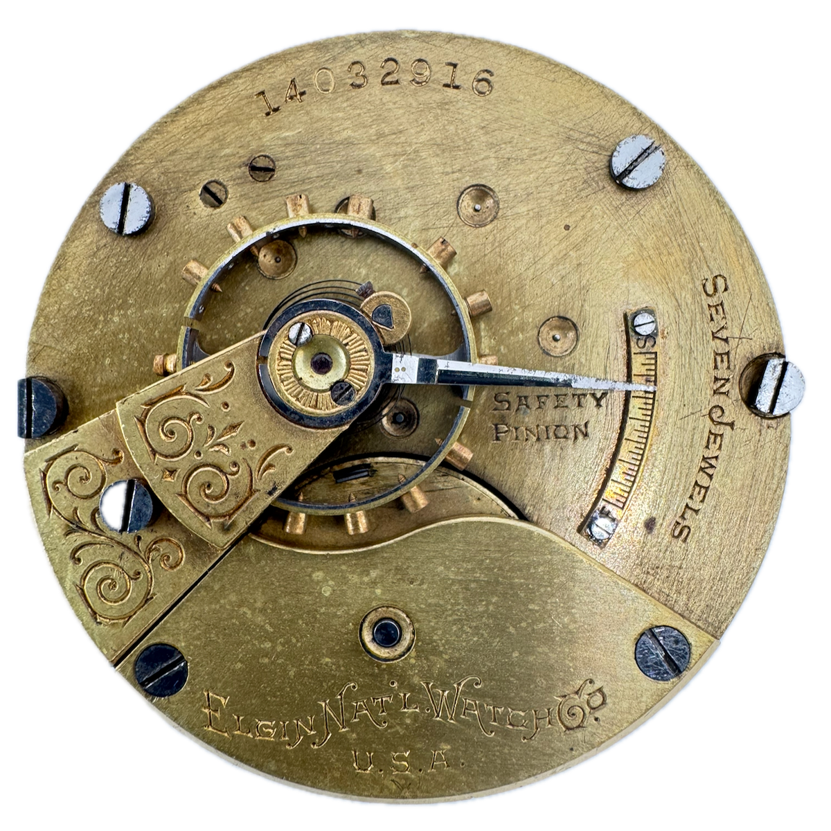 Antique 18s 1910 Elgin 7J Mechanical Hunter Pocket Watch Movement 309 USA Runs