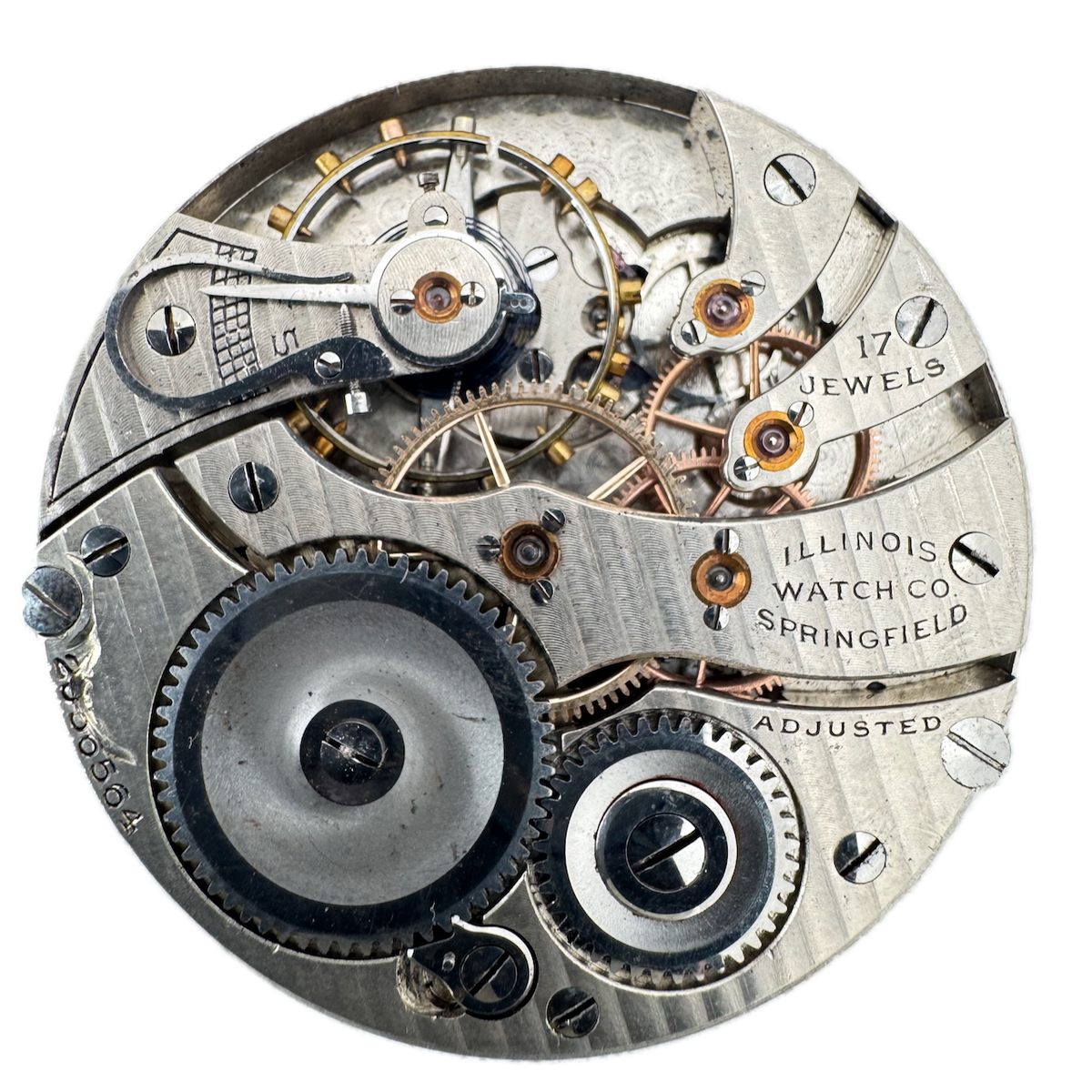 Antique 16s 1913 Illinois 11j Mechanical Pocket Watch Movement 33 USA