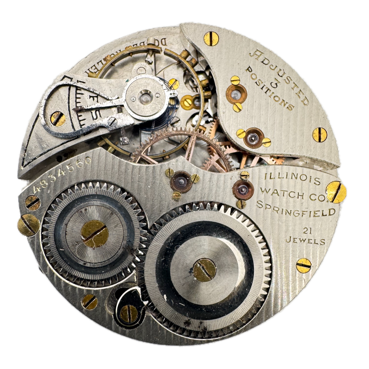 Vintage 12s 1926 Illinois 21 Jewel Mechanical Pocket Watch Movement 279 USA
